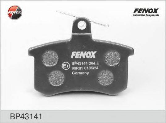 FENOX BP43141 Комплект гальмівних колодок, дискове гальмо