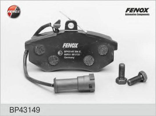 FENOX BP43149 Комплект гальмівних колодок, дискове гальмо