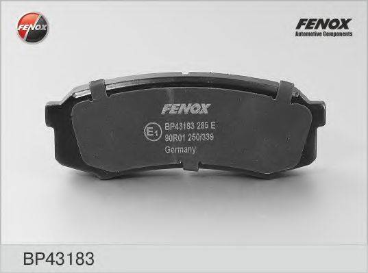 FENOX BP43183 Комплект гальмівних колодок, дискове гальмо