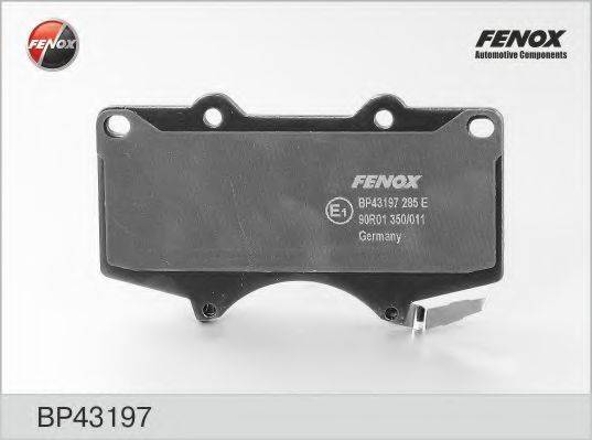 FENOX BP43197 Комплект гальмівних колодок, дискове гальмо