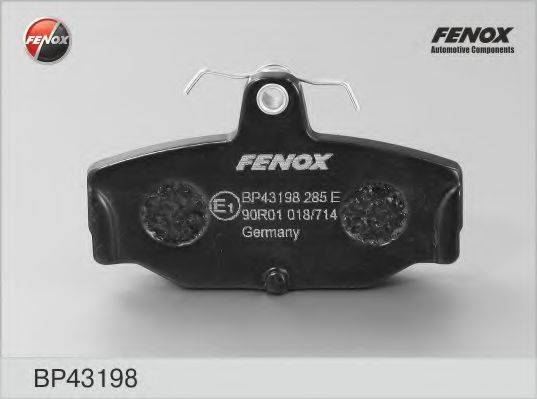 FENOX BP43198 Комплект гальмівних колодок, дискове гальмо