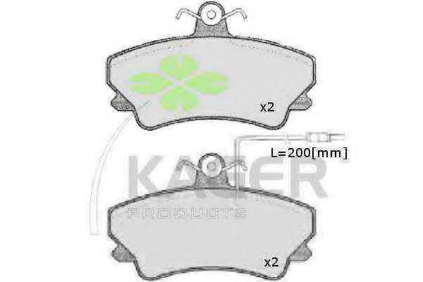 KAGER 20238 Комплект гальмівних колодок, дискове гальмо