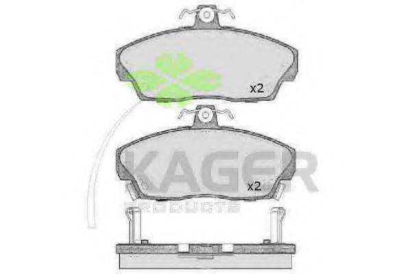 KAGER 21517 Комплект гальмівних колодок, дискове гальмо