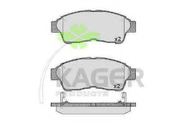 KAGER 21603 Комплект гальмівних колодок, дискове гальмо