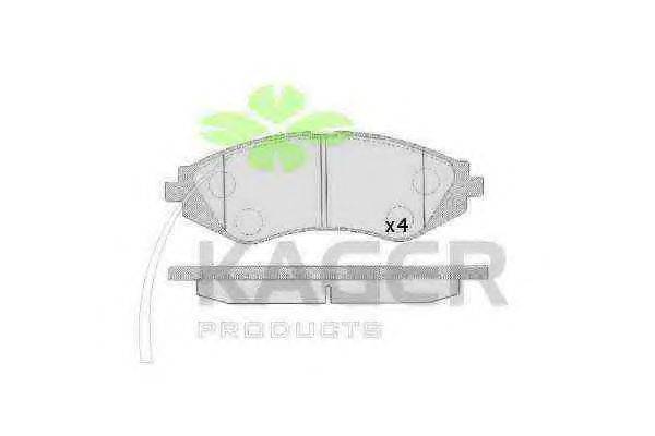 KAGER 350147 Комплект гальмівних колодок, дискове гальмо