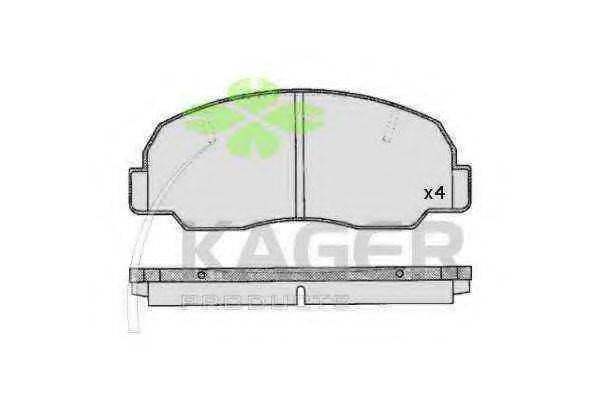 KAGER 350246 Комплект гальмівних колодок, дискове гальмо