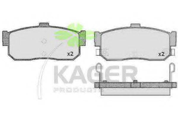 KAGER 350267 Комплект гальмівних колодок, дискове гальмо