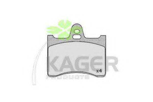 KAGER 20389 Комплект гальмівних колодок, дискове гальмо