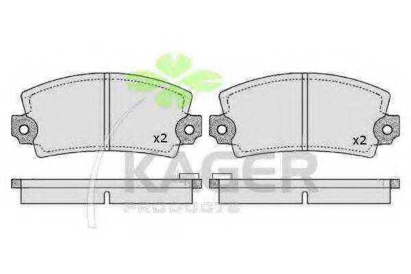 KAGER 20140 Комплект гальмівних колодок, дискове гальмо