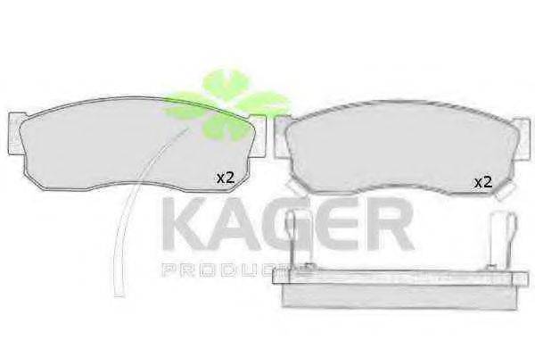 KAGER 21124 Комплект гальмівних колодок, дискове гальмо