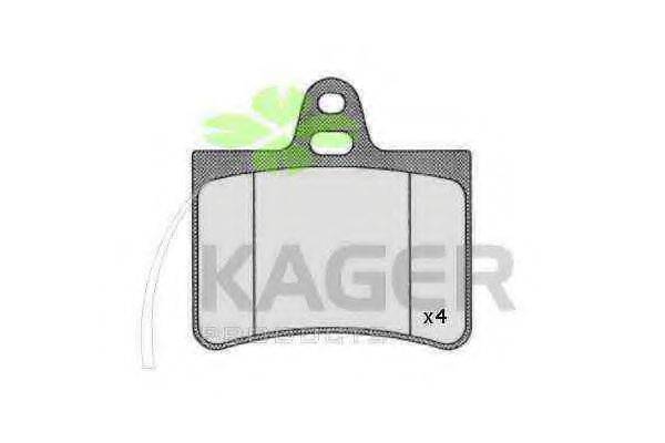 KAGER 350539 Комплект гальмівних колодок, дискове гальмо