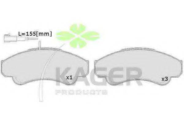 KAGER 23919 Комплект гальмівних колодок, дискове гальмо