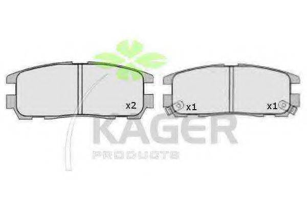 KAGER 21875 Комплект гальмівних колодок, дискове гальмо