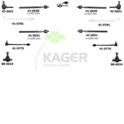 KAGER 800033 Підвіска колеса