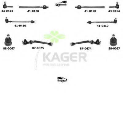 KAGER 800035 Підвіска колеса