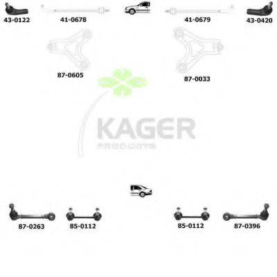 KAGER 800168 Підвіска колеса