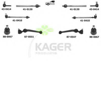 KAGER 800250 Підвіска колеса