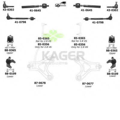 KAGER 800273 Підвіска колеса