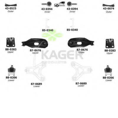 KAGER 800296 Підвіска колеса