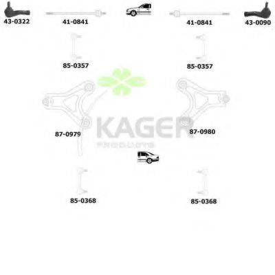 KAGER 800313 Підвіска колеса