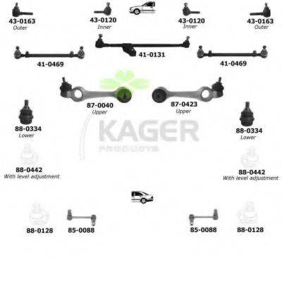KAGER 800383 Підвіска колеса