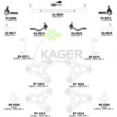 KAGER 800519 Підвіска колеса