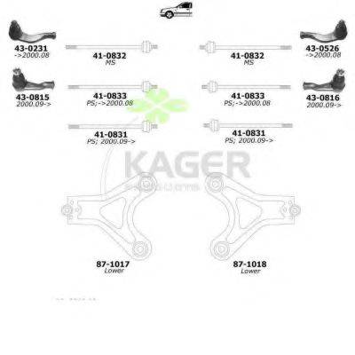 KAGER 800520 Підвіска колеса