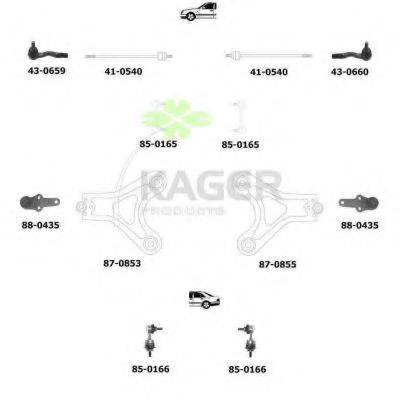 KAGER 800559 Підвіска колеса