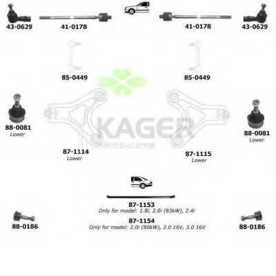 KAGER 800588 Підвіска колеса