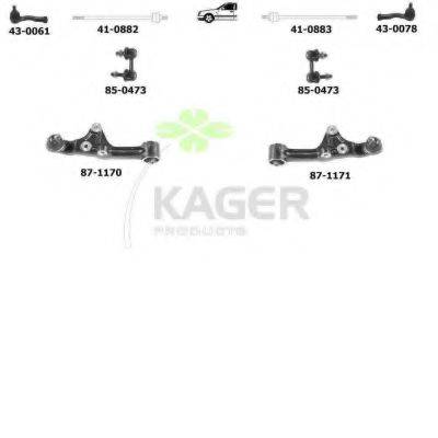 KAGER 800654 Підвіска колеса