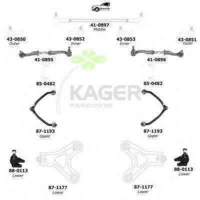 KAGER 800669 Підвіска колеса