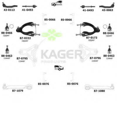 KAGER 800753 Підвіска колеса