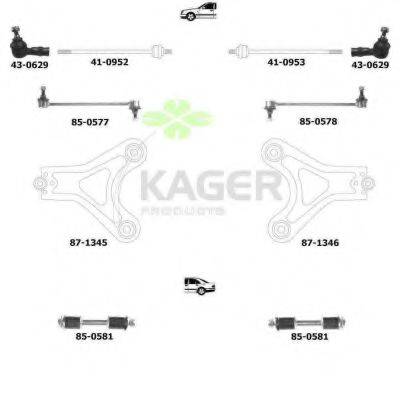 KAGER 800889 Підвіска колеса