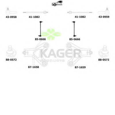 KAGER 801009 Підвіска колеса