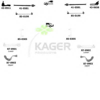 KAGER 801019 Підвіска колеса