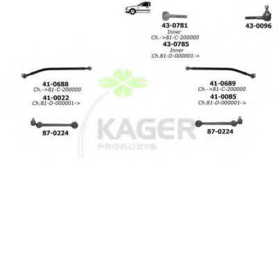 KAGER 801022 Підвіска колеса