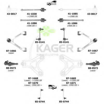 KAGER 801030 Підвіска колеса