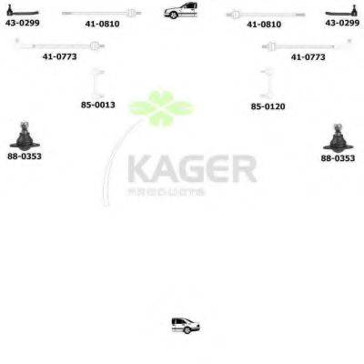 KAGER 801360 Підвіска колеса