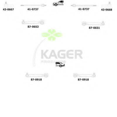 KAGER 801361 Підвіска колеса