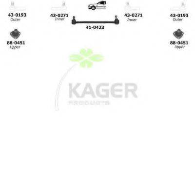 KAGER 801370 Підвіска колеса