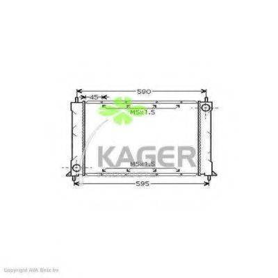KAGER 310087 Радіатор, охолодження двигуна