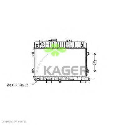 KAGER 310102 Радіатор, охолодження двигуна
