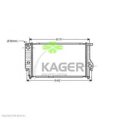 KAGER 310127 Радіатор, охолодження двигуна