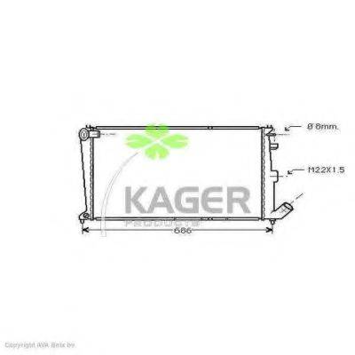 KAGER 310158 Радіатор, охолодження двигуна
