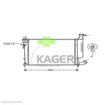 KAGER 310195 Радіатор, охолодження двигуна