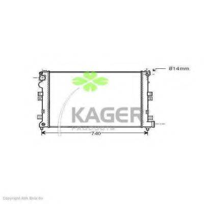 KAGER 310206 Радіатор, охолодження двигуна