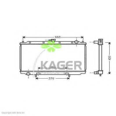 KAGER 310268 Радіатор, охолодження двигуна