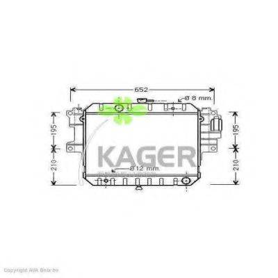 KAGER 310288 Радіатор, охолодження двигуна
