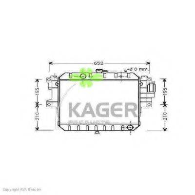 KAGER 310292 Радіатор, охолодження двигуна