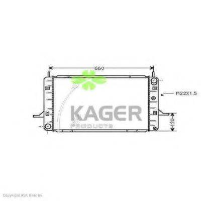 KAGER 310328 Радіатор, охолодження двигуна